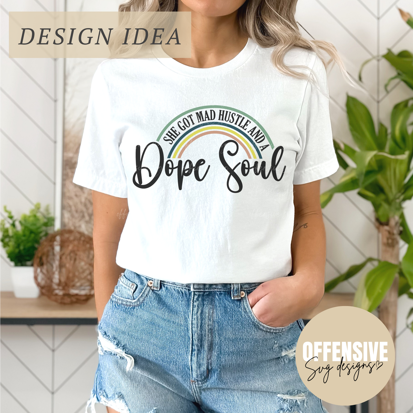 She Got Mad Hustle And A Dope Soul SVG | Girl Boss Babe | By Offensive Svg