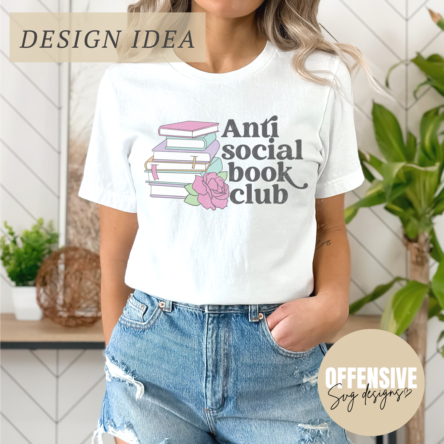 Antisocial Book Club Svg | Book Svg | By Offensive Svg