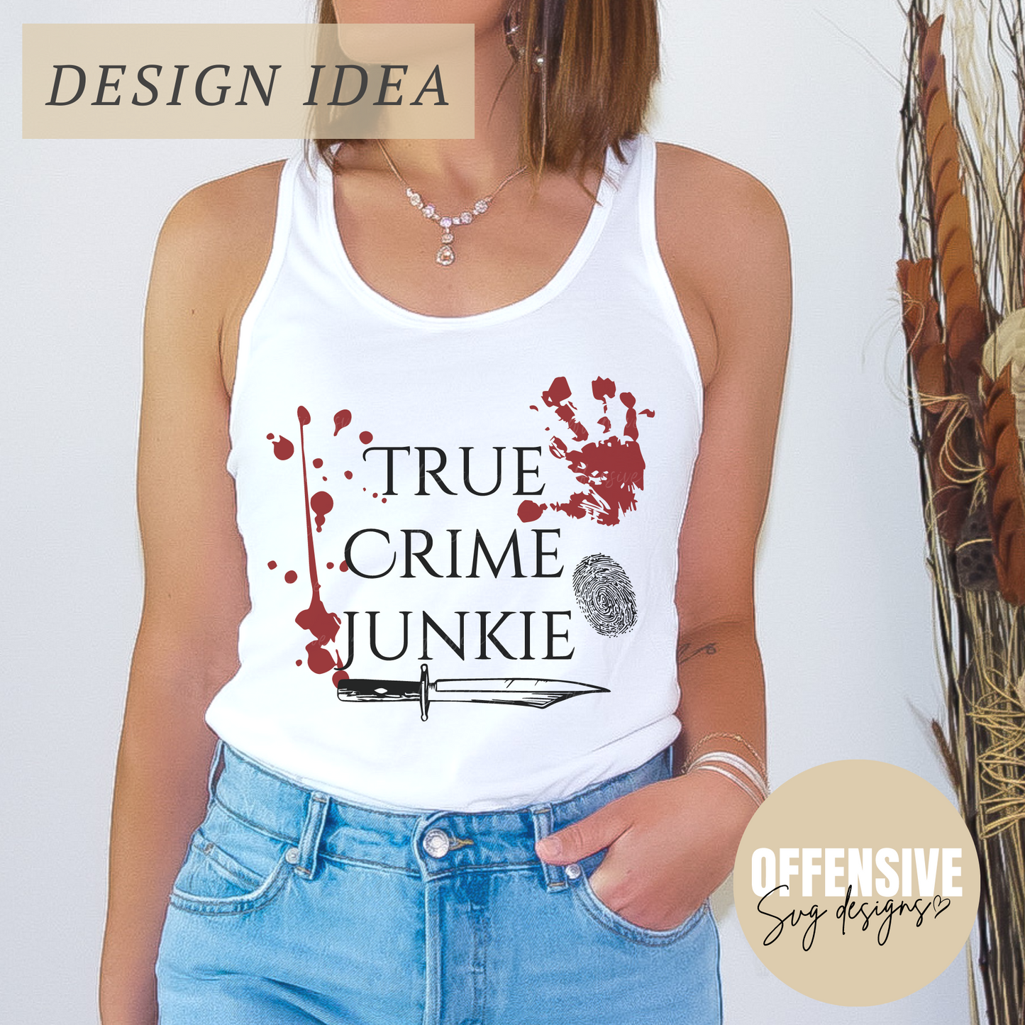 True Crime SVG | True Crime Shirt | Crime Junkie | Coffee Mug SVG | By Offensive Svg