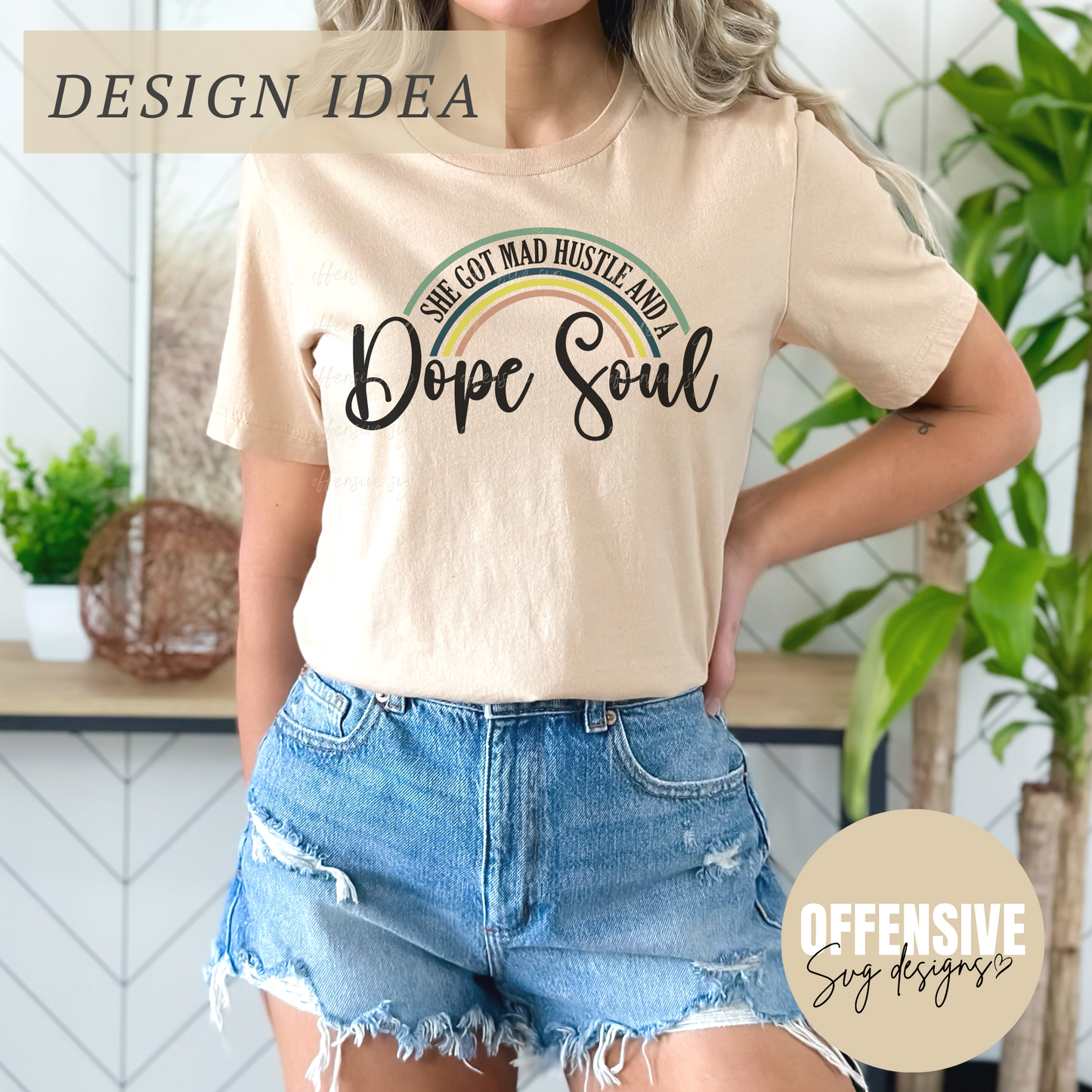 She Got Mad Hustle And A Dope Soul SVG | Girl Boss Babe | By Offensive Svg