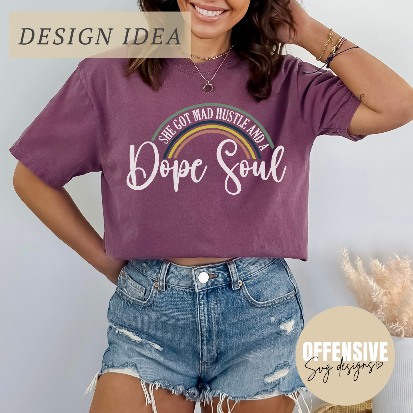 She Got Mad Hustle And A Dope Soul SVG | Girl Boss Babe | By Offensive Svg