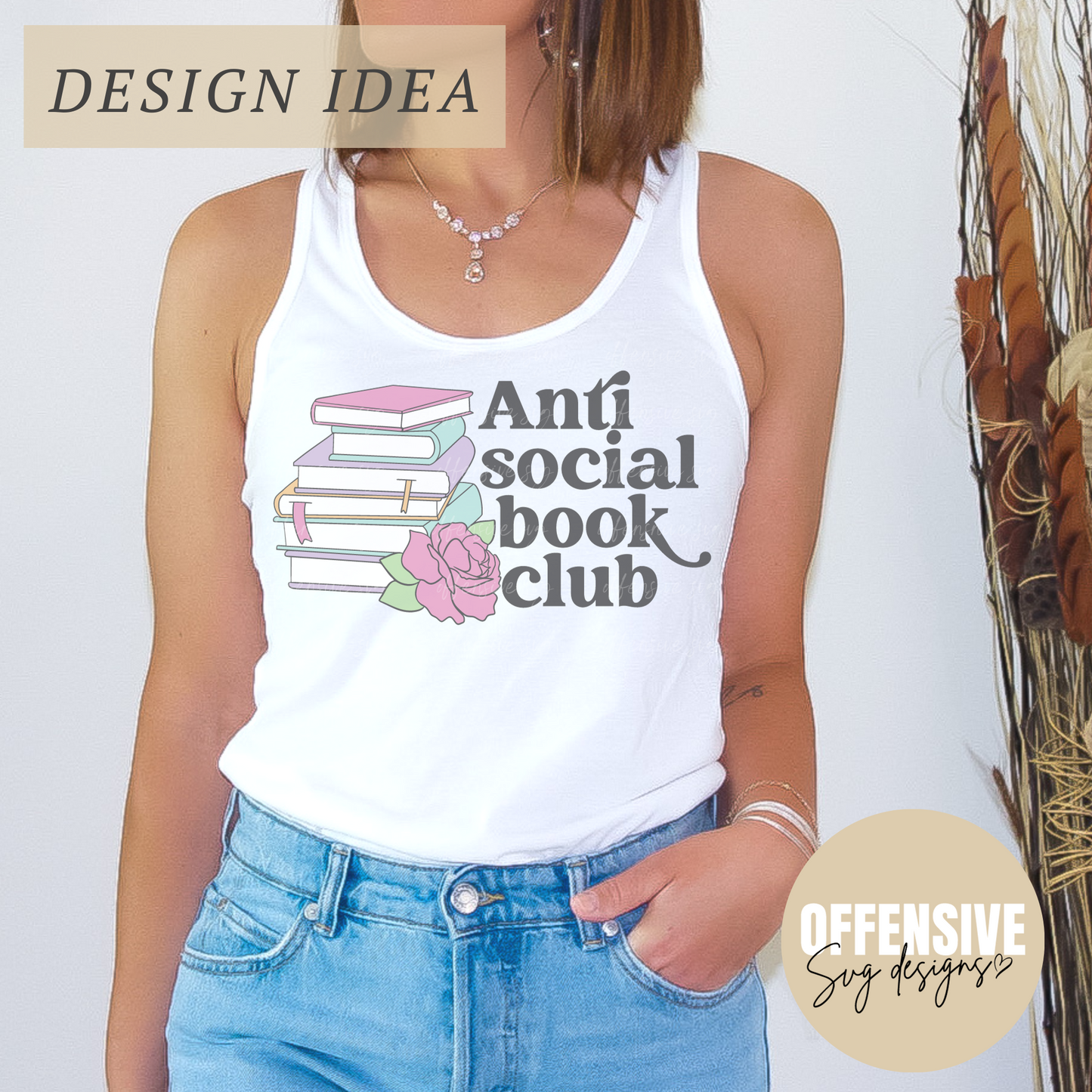 Antisocial Book Club Svg | Book Svg | By Offensive Svg