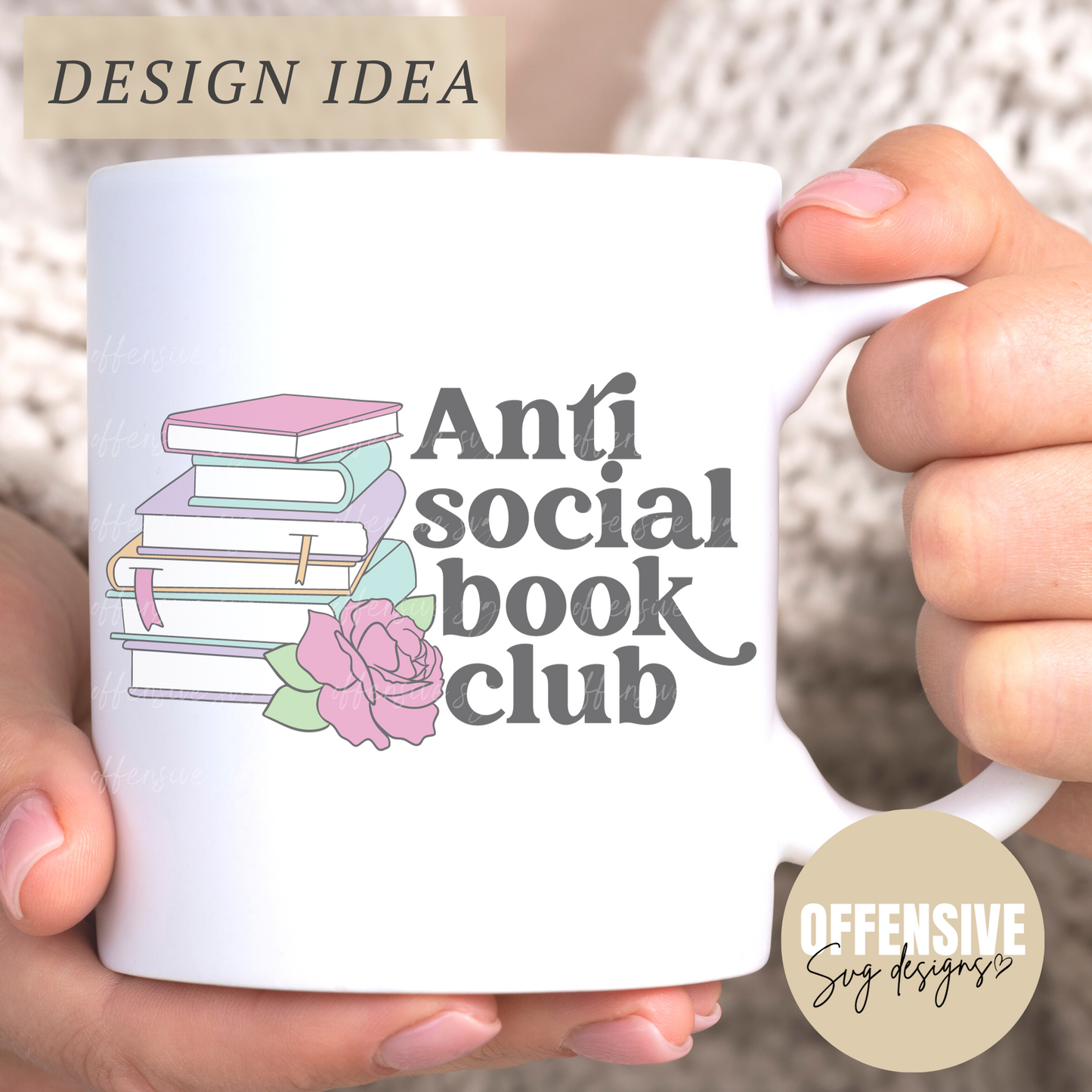 Antisocial Book Club Svg | Book Svg | By Offensive Svg