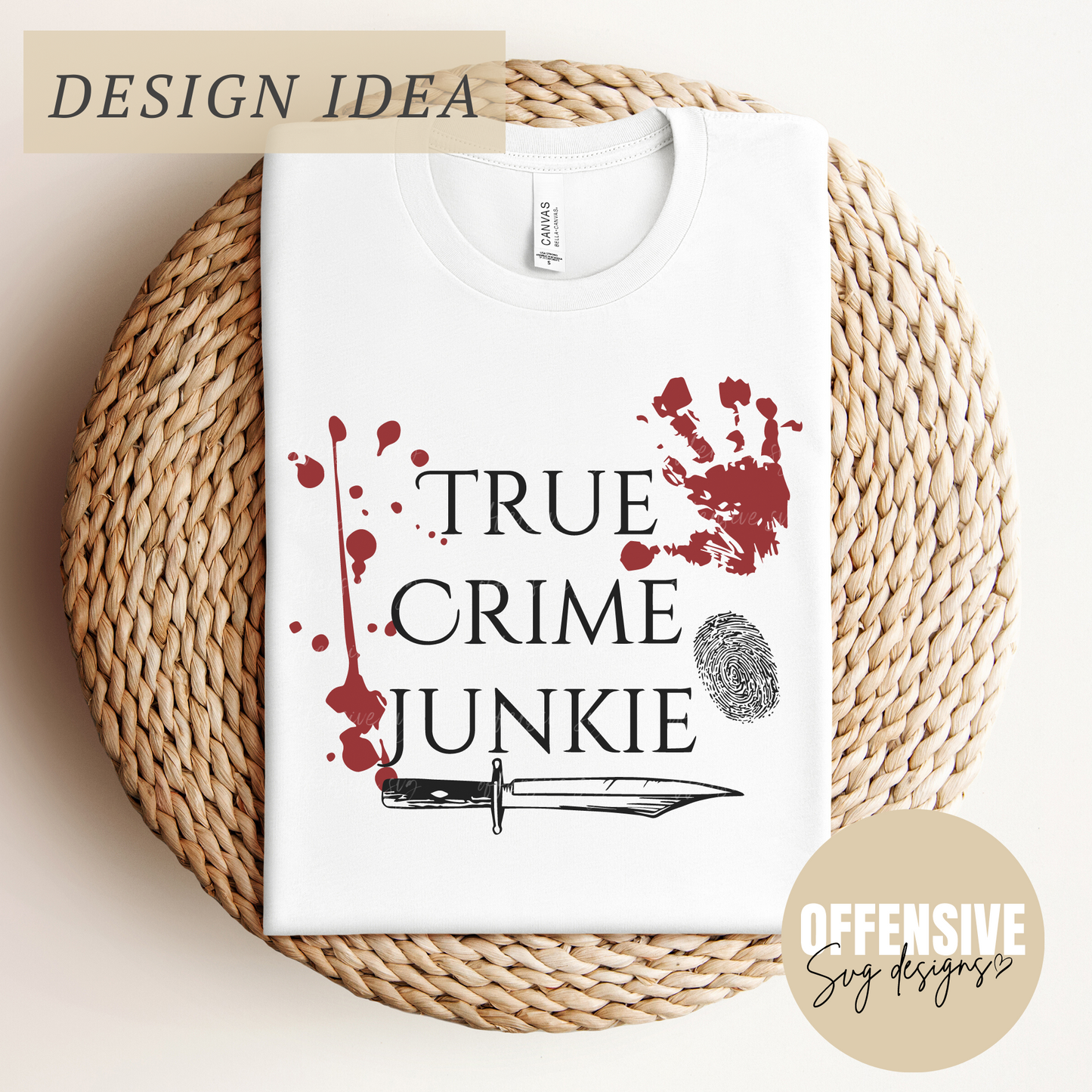 True Crime SVG | True Crime Shirt | Crime Junkie | Coffee Mug SVG | By Offensive Svg