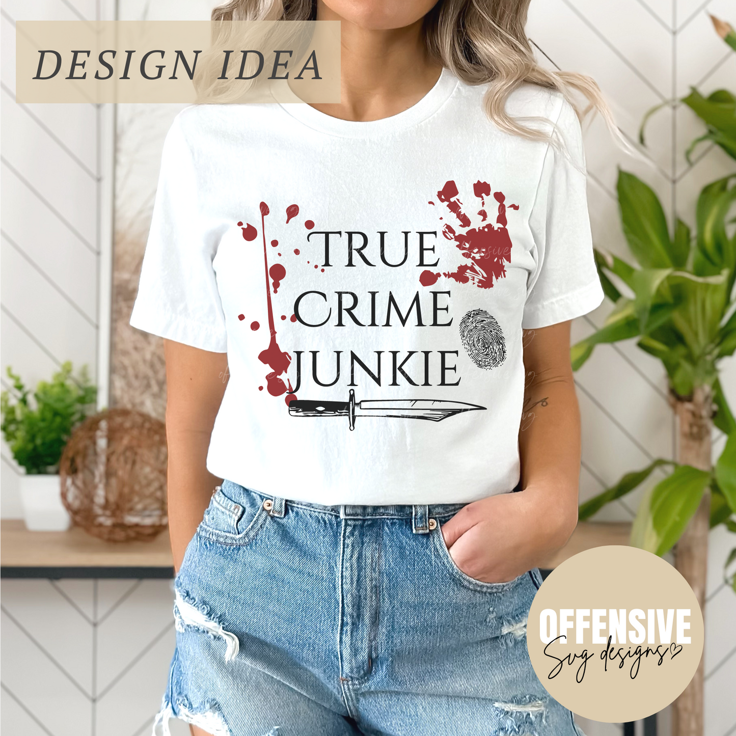 True Crime SVG | True Crime Shirt | Crime Junkie | Coffee Mug SVG | By Offensive Svg