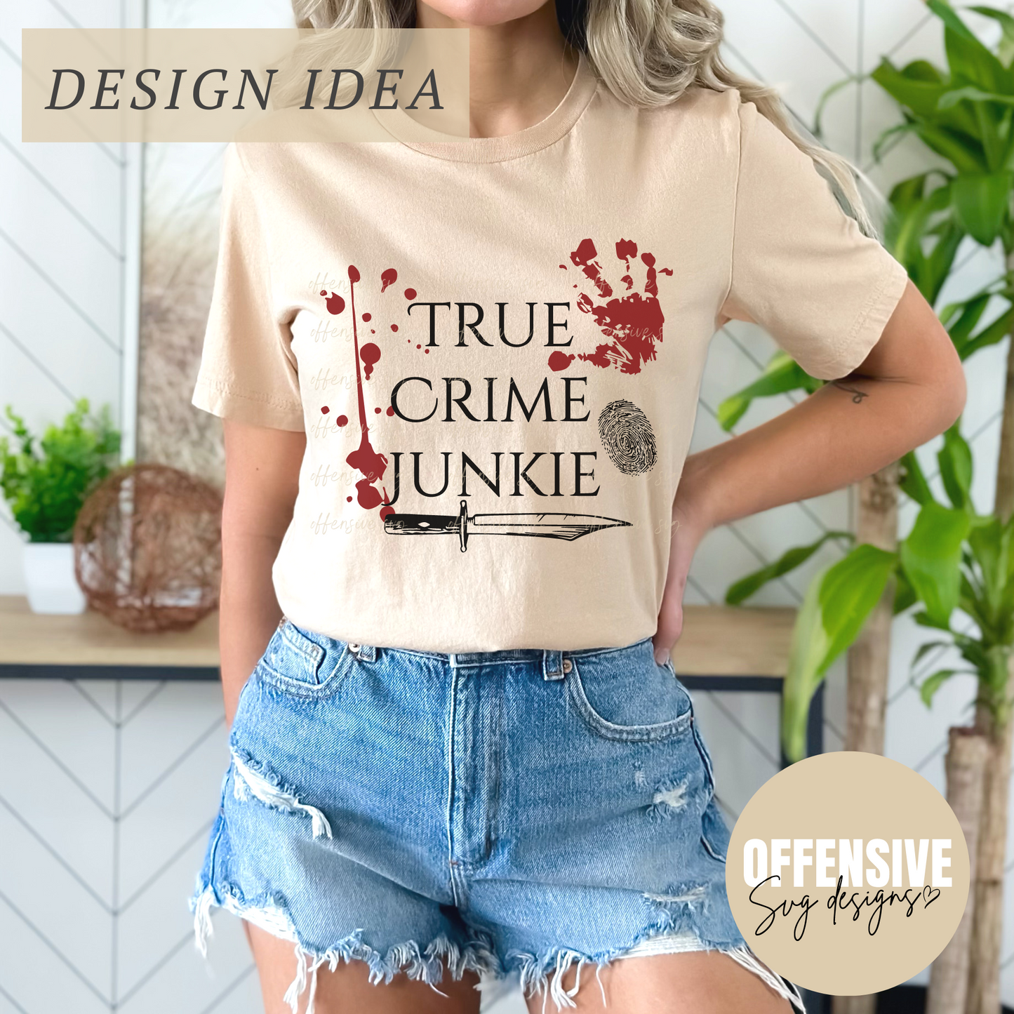 True Crime SVG | True Crime Shirt | Crime Junkie | Coffee Mug SVG | By Offensive Svg