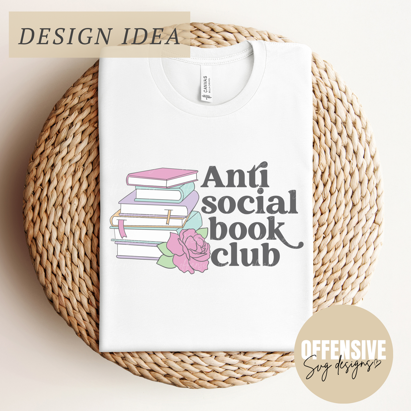 Antisocial Book Club Svg | Book Svg | By Offensive Svg