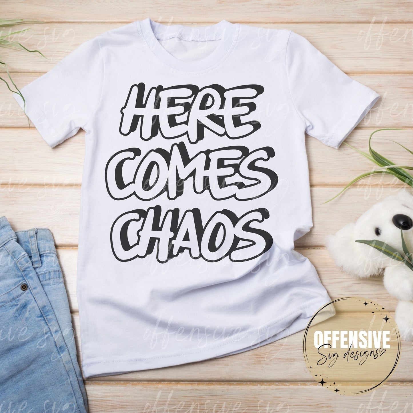 Here Comes Chaos Svg - Cool Kid Svg - Kids Svg - Youth Svg - Toddler Svg - Boys Svg - Girls Svg - Back To School Svg - Svg For Shirts - Png