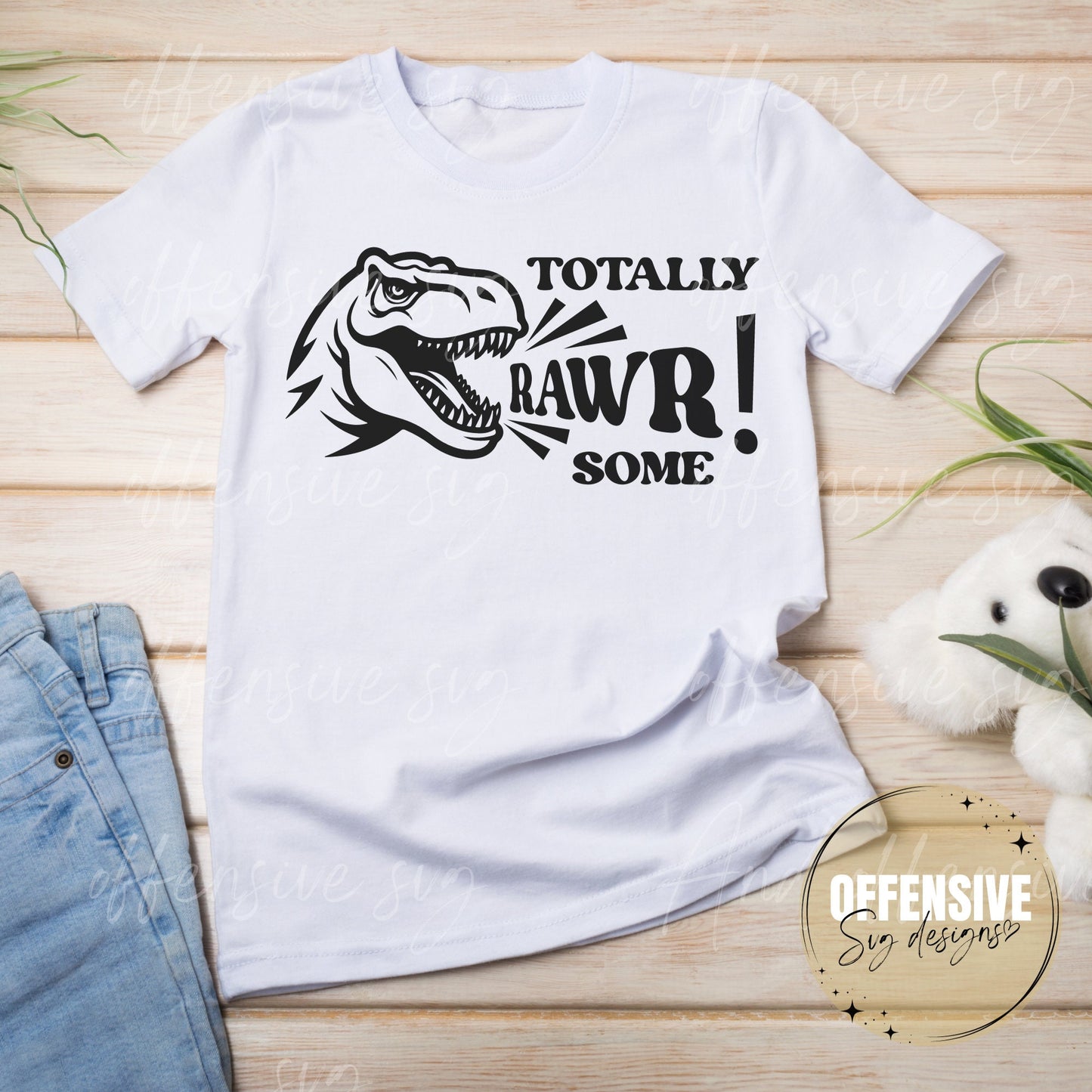 Dinosaur Svg, Boys Svg, Girl Dinosaur Svg, Dinosaur Onesie Svg, Totally Rawrsome Svg, Digital Download