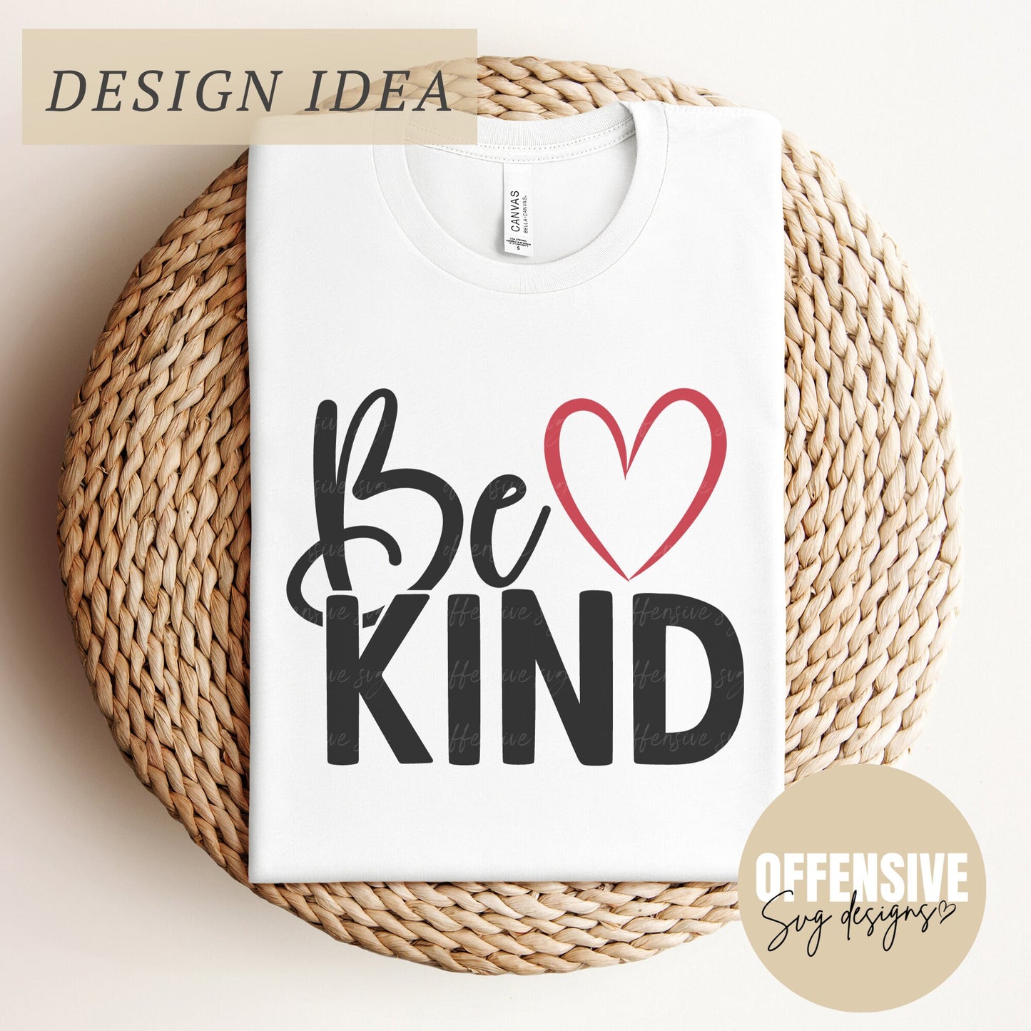 Be Kind SVG | Mental Health | Good Vibes | By Offensive Svg