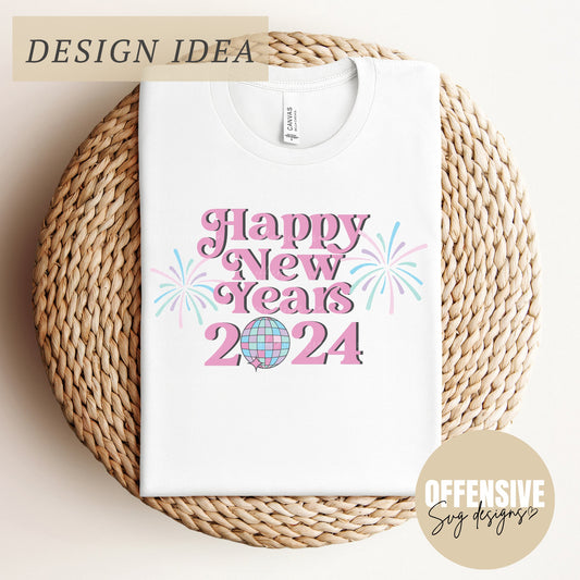 New Years SVG | Disco Ball SVG | Firework SVG | Happy New Year Svg | Libbey Glass Svg | New Years Png | By Offensive Svg