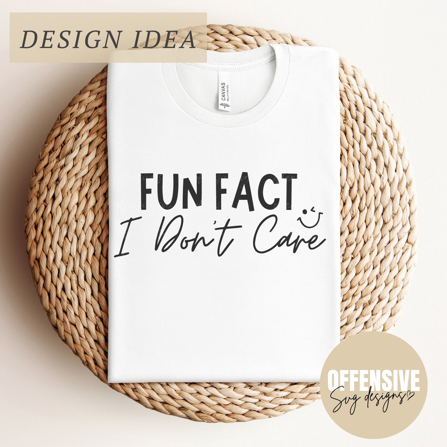 Fun Fact I Don't Care SVG | Sarcastic Adult Humor | Sassy Snarky Rude | by Offensive Svg