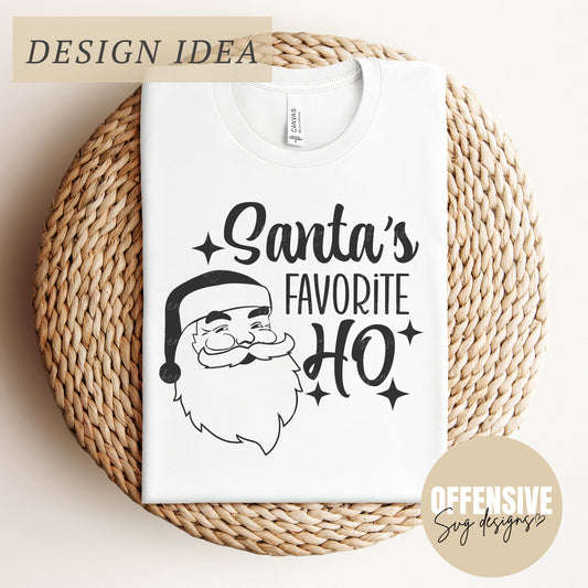 Santas Favorite Ho Svg - Santa Claus Svg - Santa Face Svg - Christmas Svg - Adult Christmas Svg - Cricut Svg - Png