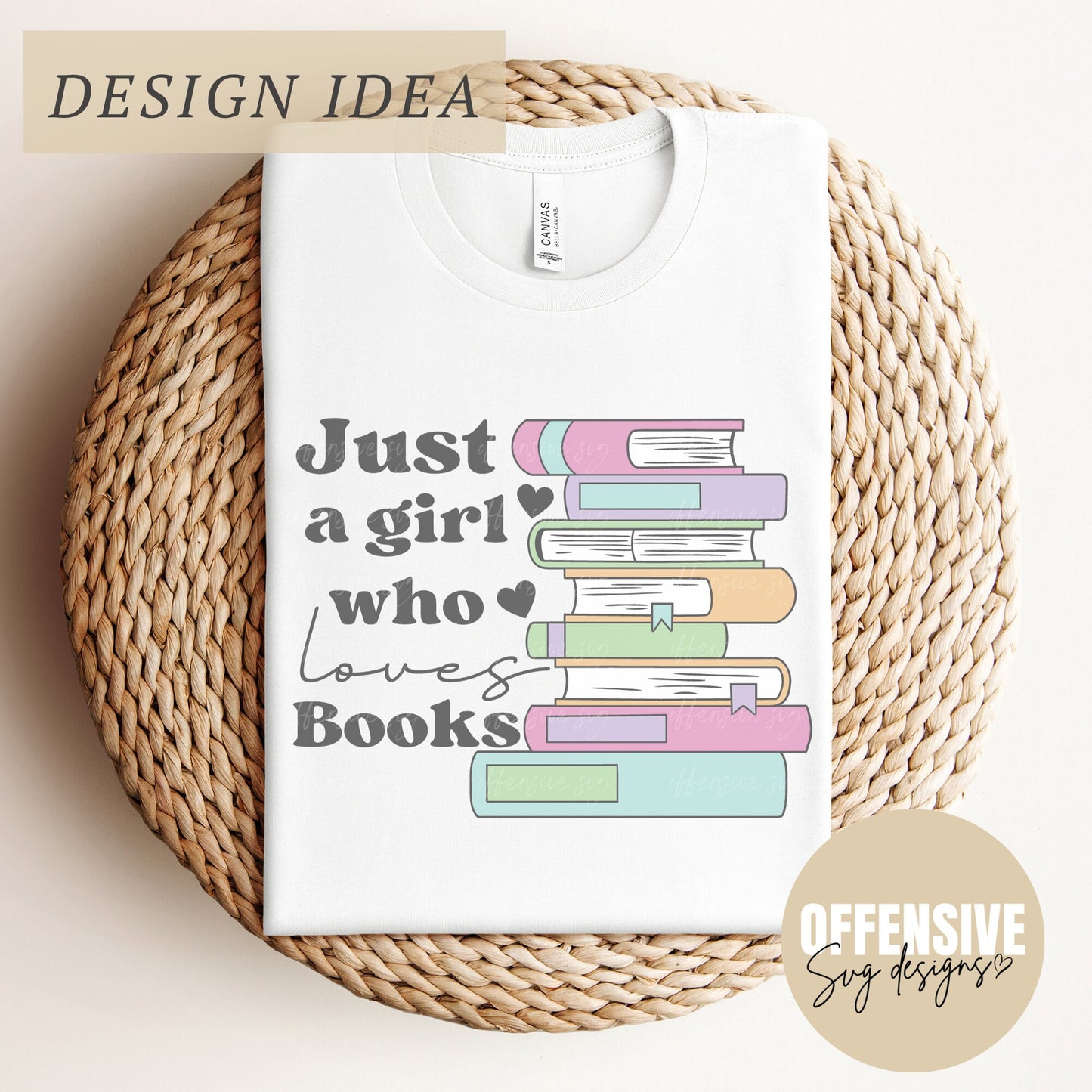 Just A Girl Who Loves Books Svg, Book Lovers Svg, Reading Svg, Booktrovert Svg, Librarian Svg, Teacher Svg, Booktok Svg, Library Tote Svg