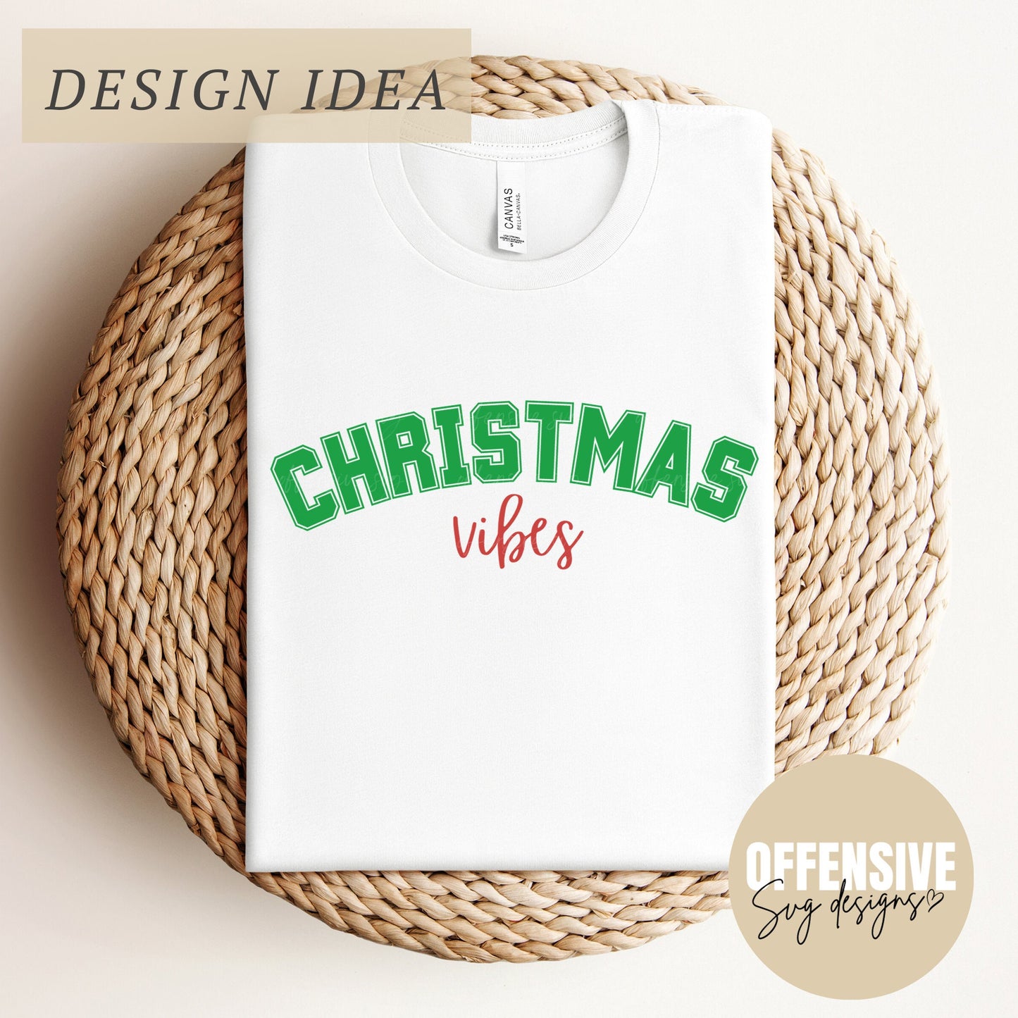 Christmas Vibes SVG | Christmas Sweater SVG | Cozy Season SVG | Merry And Bright | Holly Jolly | By Offensive Svg