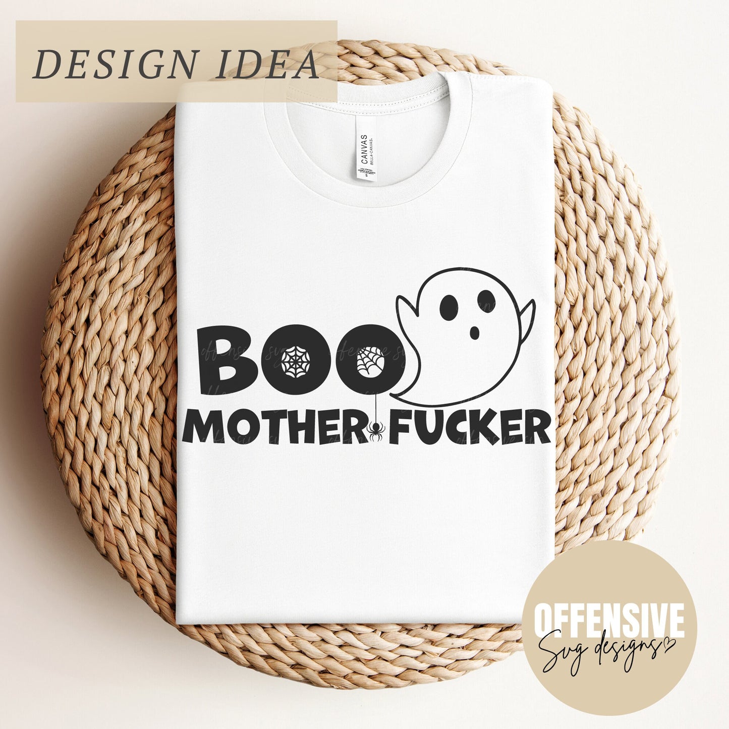 Halloween T-Shirt SVG | Spooky Season Cute Ghosts | Stay Spooky | Fall Halloween Decor | Ghost Spiderweb | By Offensive Svg