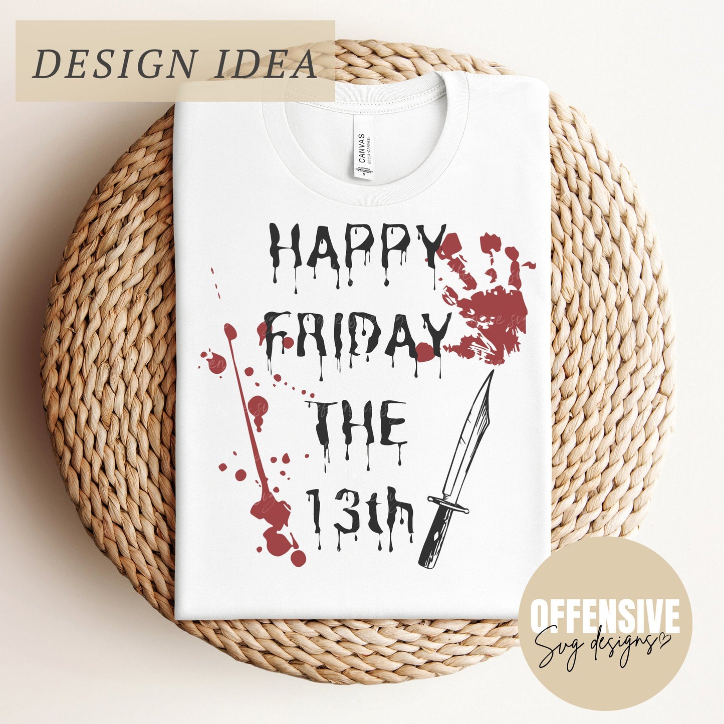 Friday The 13th SVG,  Scream SVG, Horror Movie SVG,  Halloween Svg, Spooky Season Svg,  Dark Humor Svg - By Offensive Svg