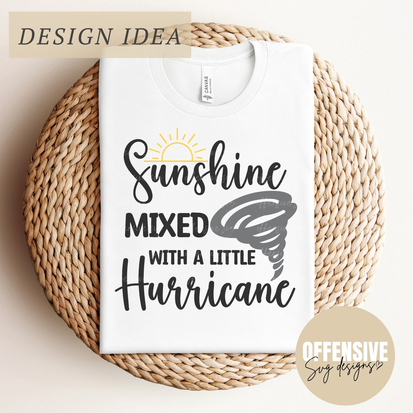 Sunshine Mixed With A Little Hurricane SVG, Summer SVG,  Sarcasm SVG, Toddler Svg, Baby Svg, Southern Saying | By Offensive Svg