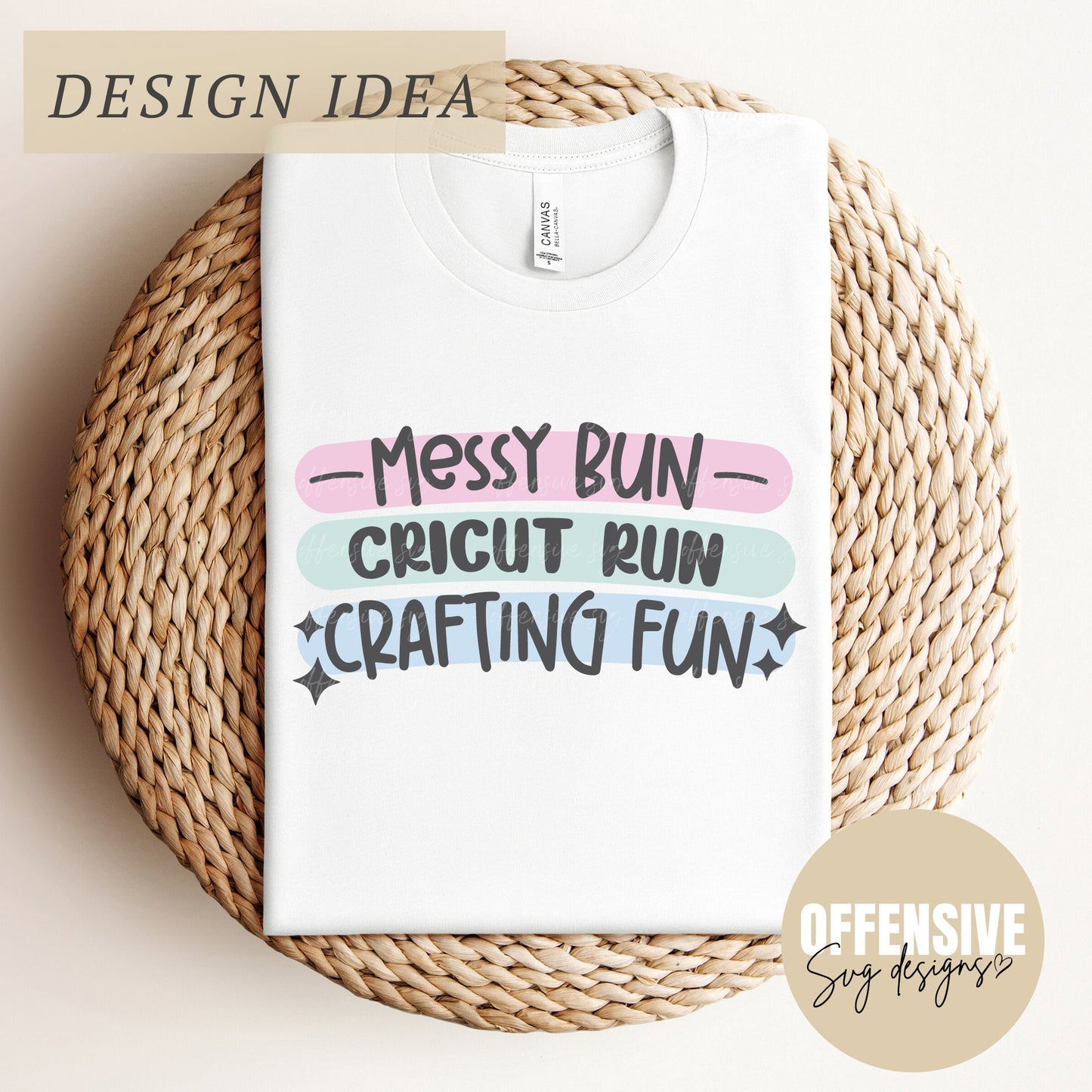 Crafting SVG, Messy Bun Cricut Run Crafting Fun, Mental Health SVG, Sarcasm Svg, PNG Digital Download | By Offensive Svg