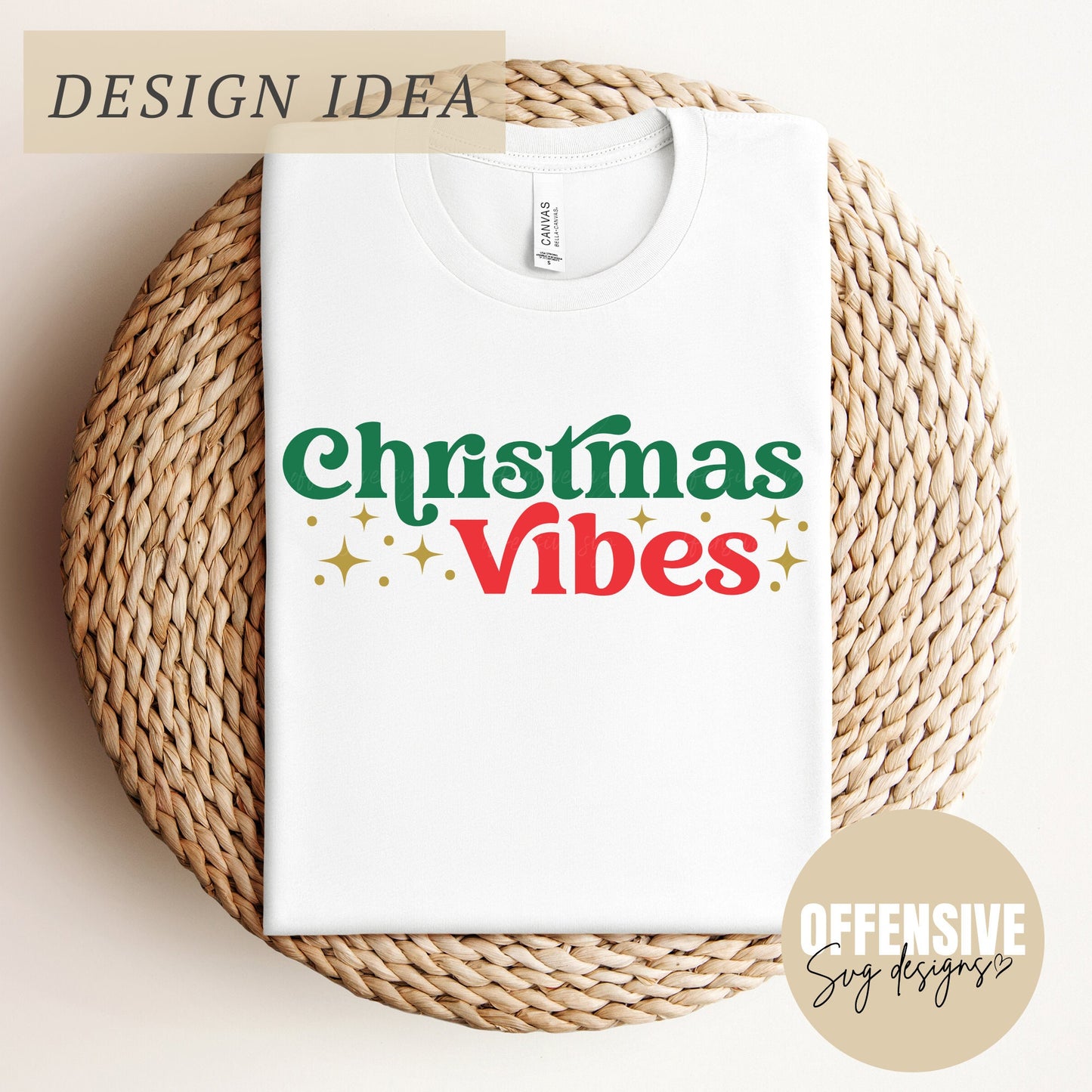 Christmas Vibes SVG,  Retro Christmas Mug SVG, Libbey Glass SVG, Holly Jolly Vibes,  By Offensive Svg