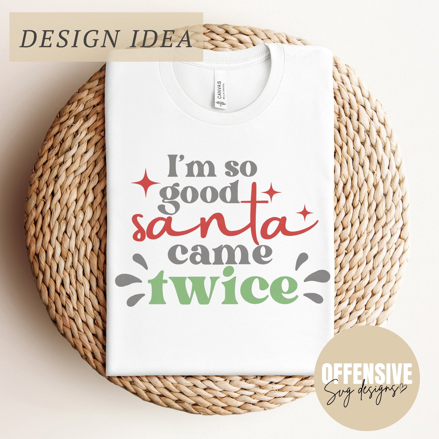 Santa Came Twice SVG | Offensive SVG | Family Christmas Believe Xmas Santa Claus Shirt | Santa Hat Adult Inappropriate Sarcasm SVG