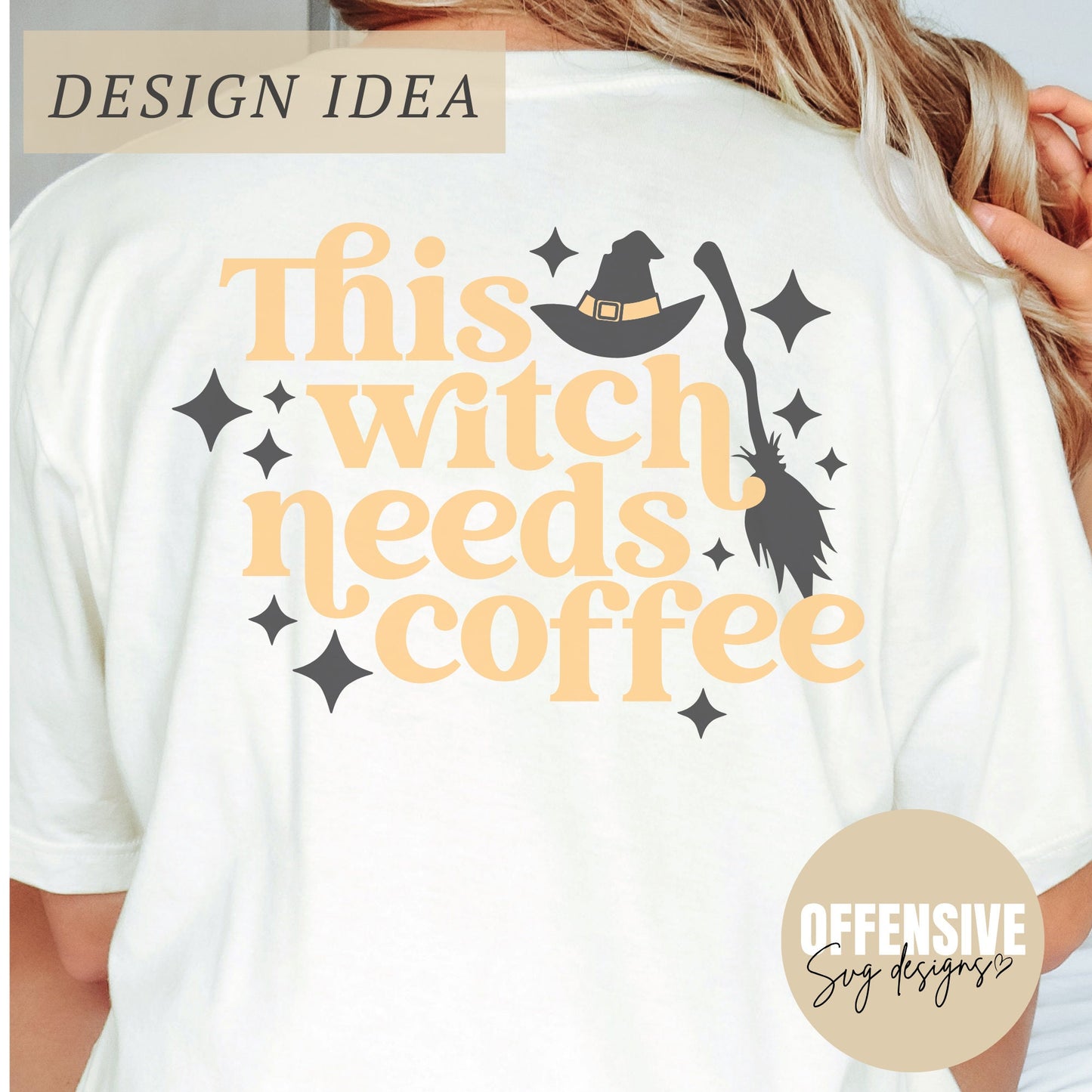 Witch SVG, Halloween Coffee SVG, Spooky Season Svg , This Witch Needs Coffee, PNG Digital Download | By Offensive Svg