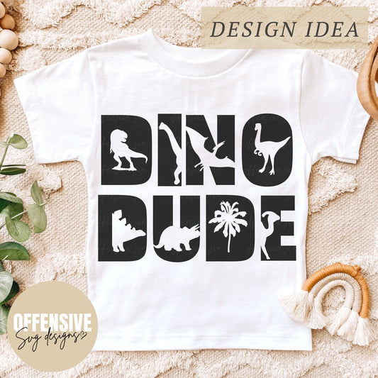 Dinosaur SVG For Cricut, Jurassic Park, Dino Dude, PNG For Shirts, Digital Download | By Offensive Svg