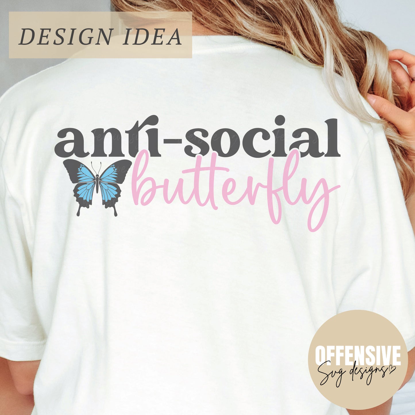 Butterfly SVG, Anti Social Club, Homebody Sweatshirt, Digital Download | By Offensive Svg