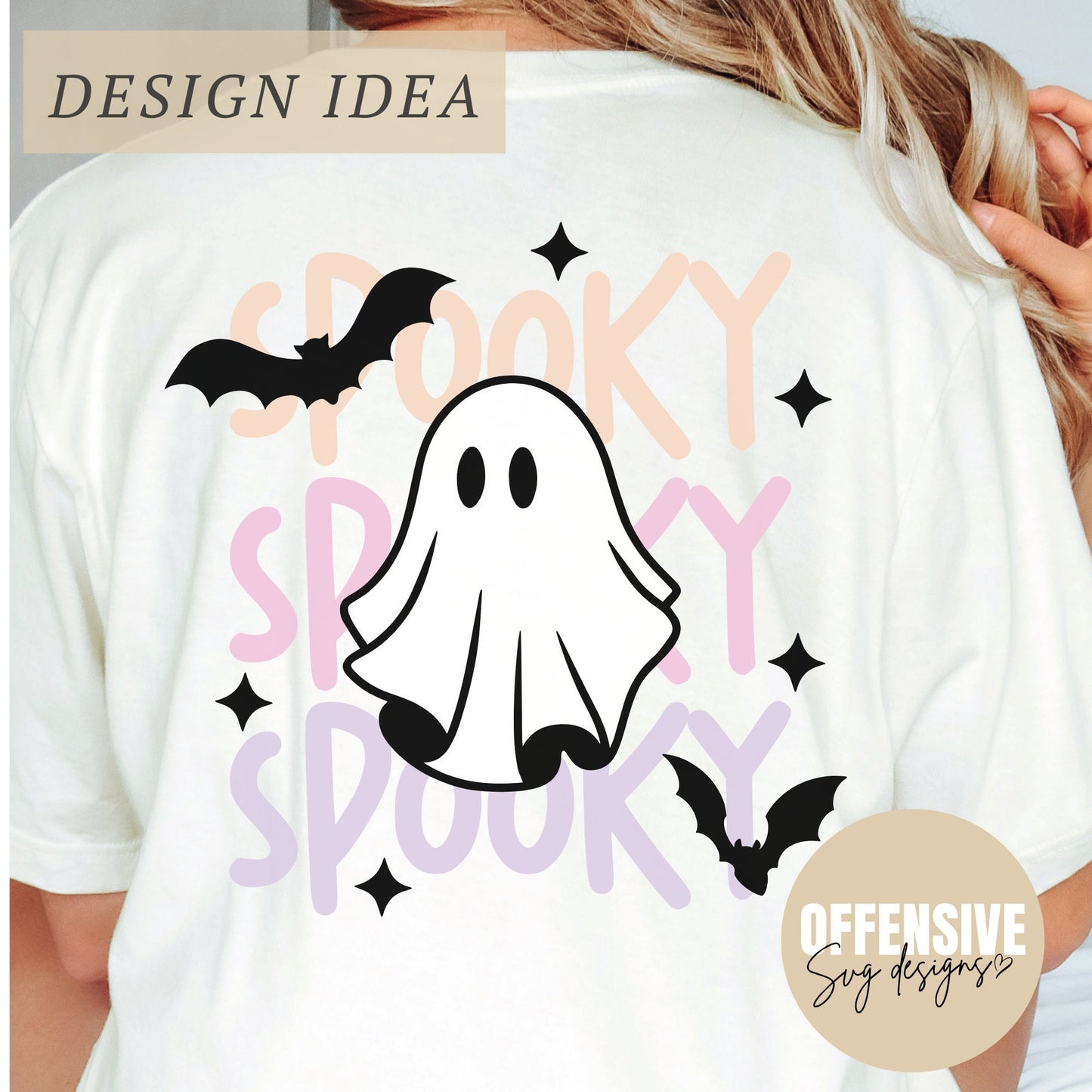 Spooky Season SVG, Cute Halloween Ghost SVG, Spooky Mama, Spooky Spooky Spooky, PNG Digital Download | By Offensive Svg