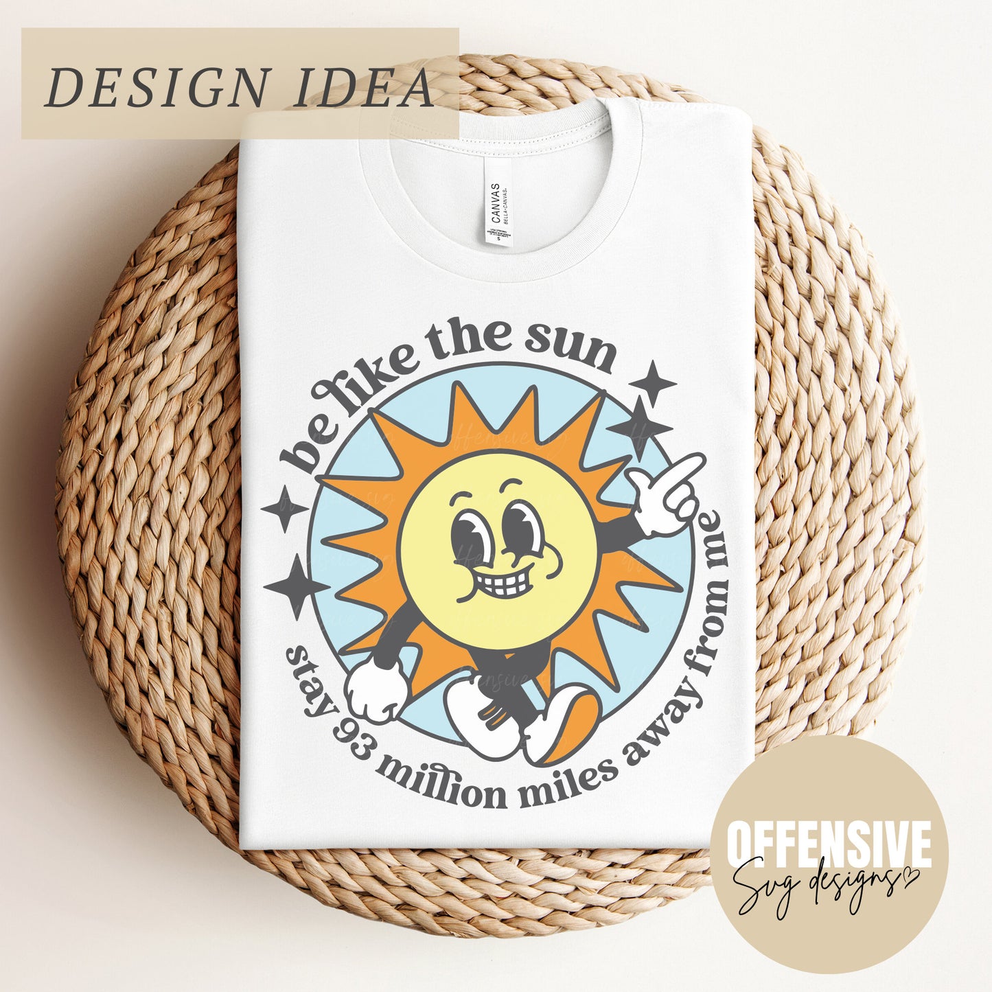 Sun Svg, Sarcastic Svg, Retro Groovy, Offensive T Shirts Design, Digital Download | By Offensive Svg